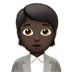 🧑🏿‍💼 office worker: dark skin tone display on Apple